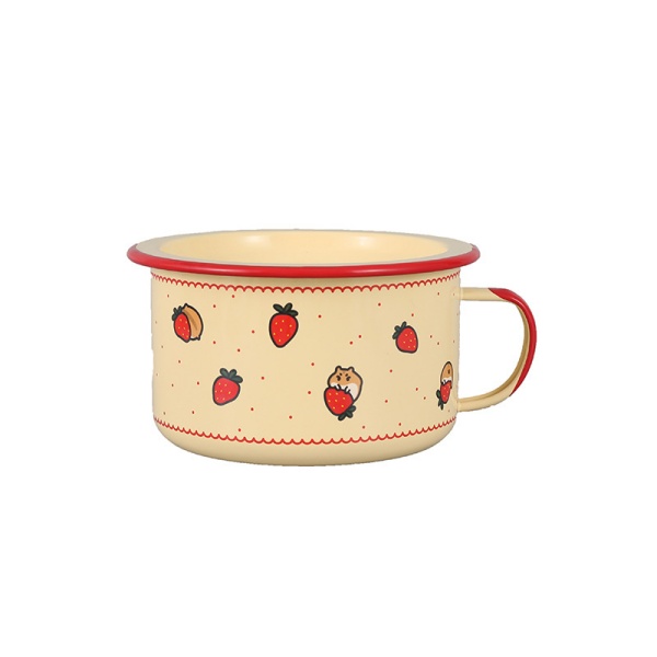 Enamel Bowl With Lid